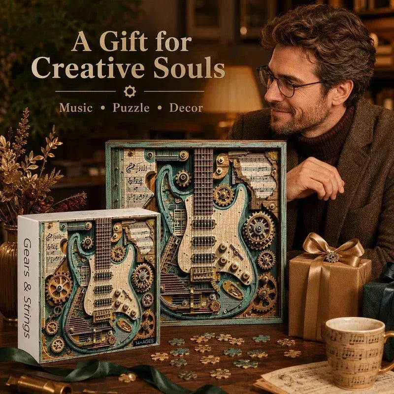 đ„LAST DAY 50% OFF đ§©Creative Steampunk Guitar 3D Puzzle