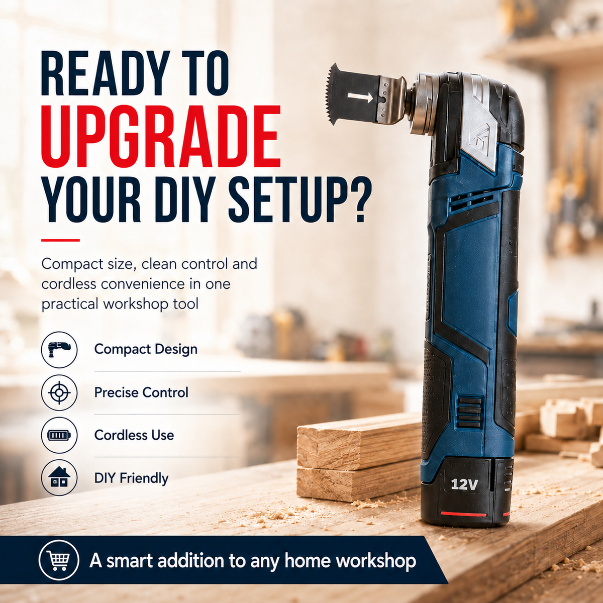 š§ 12V Cordless Precision Cutter ā Compact Multi-Function DIY Detail & Plunge Cutting Tool