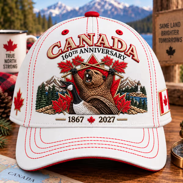 π Canada 160th Anniversary 1867β2027 β Premium Embroidered Heritage Cap (100% Cotton)