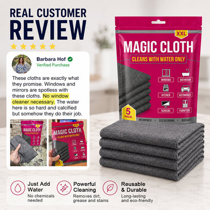 Magic Microfiber Cleaning Cloth (5-Pack)🔥