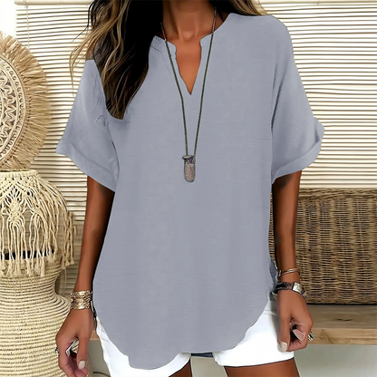 Loose Solid Color Women's Casual Blouse