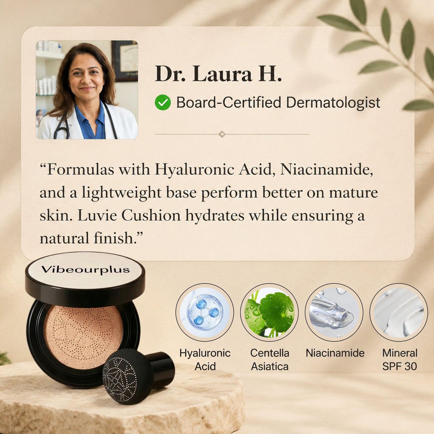 Vibeourplus Glow Foundation Cushion