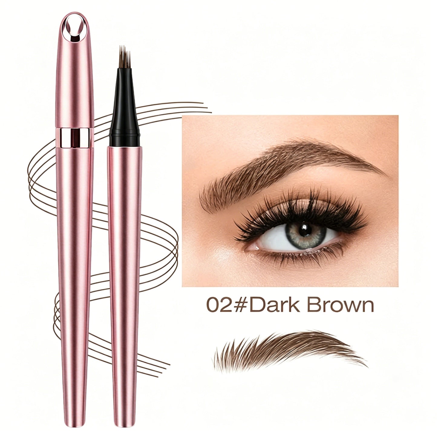 Long Lasting Waterproof Micro Fork Brow Pen