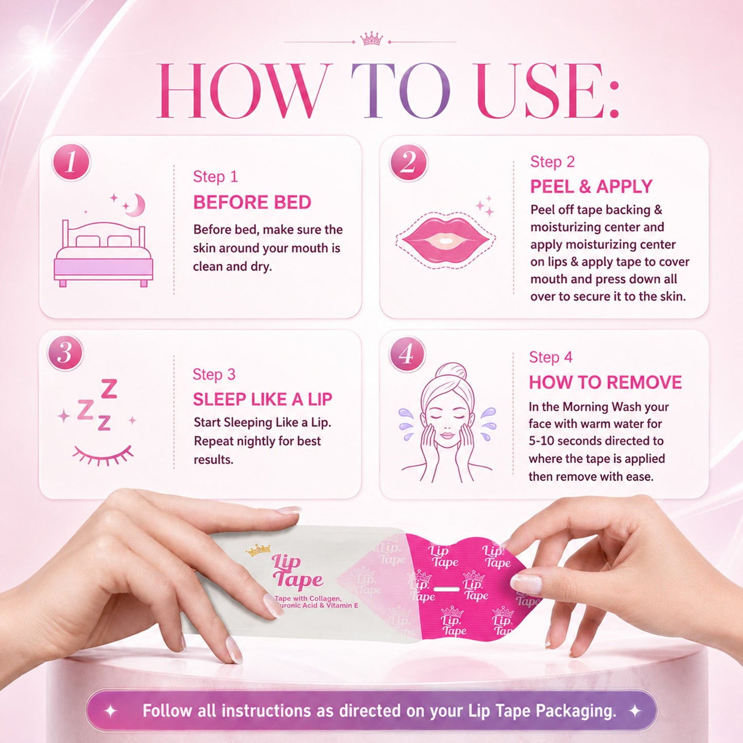 vibeourplus  lip tape  Hydrating Collagen Mouth Tape