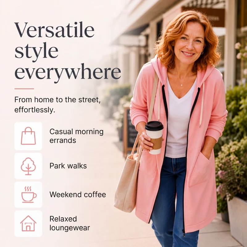 Women Casual Zip up Fleece Hoodies