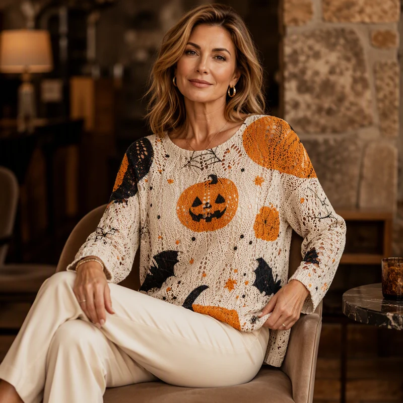 Women's Halloween Knit Sweater Top