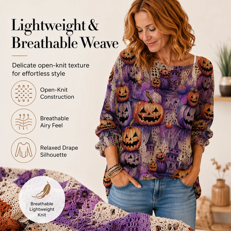 Women's Halloween Knit Sweater Top