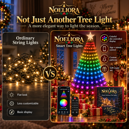 🎄 Smart Christmas Tree Lights — App-Controlled Color Effects for a Stunning Holiday Glow