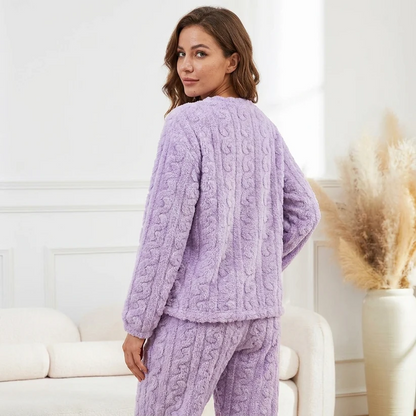 Women's Cozy Cable Knit Lounge Set