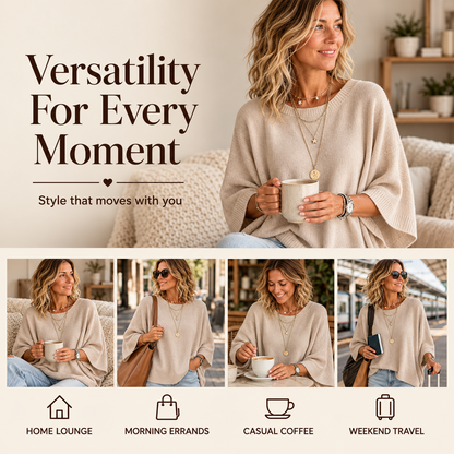 Women's Loose Solid Color Casual Knit Sweater