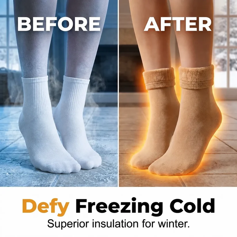 Winter soft plush floor socks