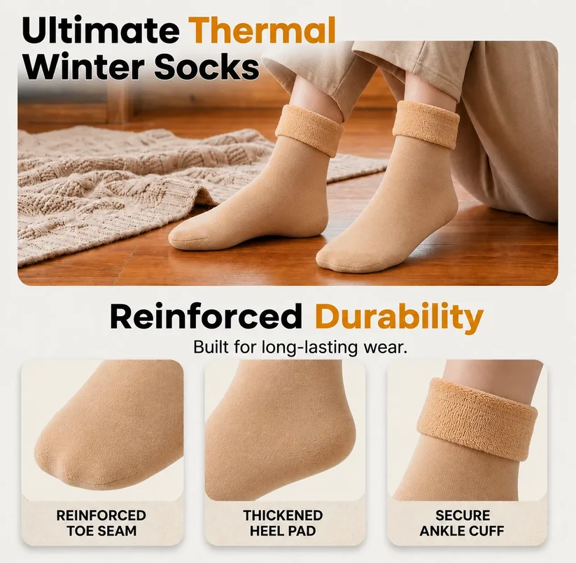 Winter soft plush floor socks