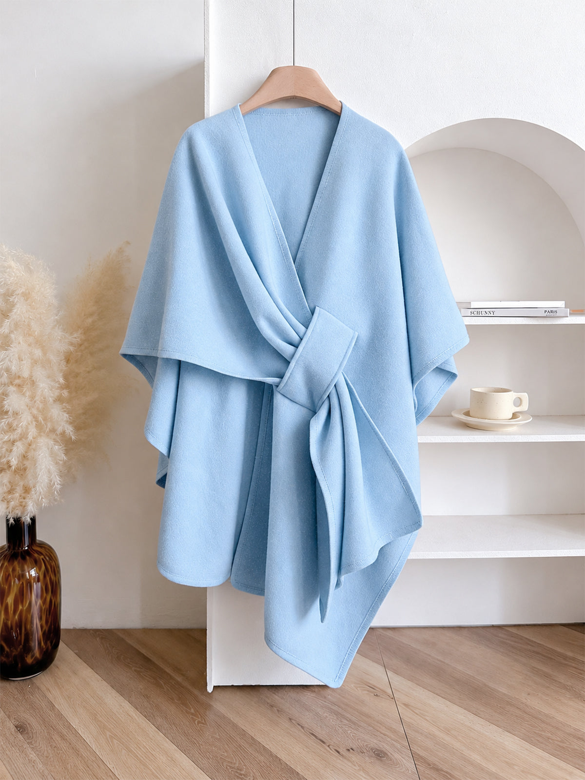 Women's Elegant Wrap Shawl with Belt