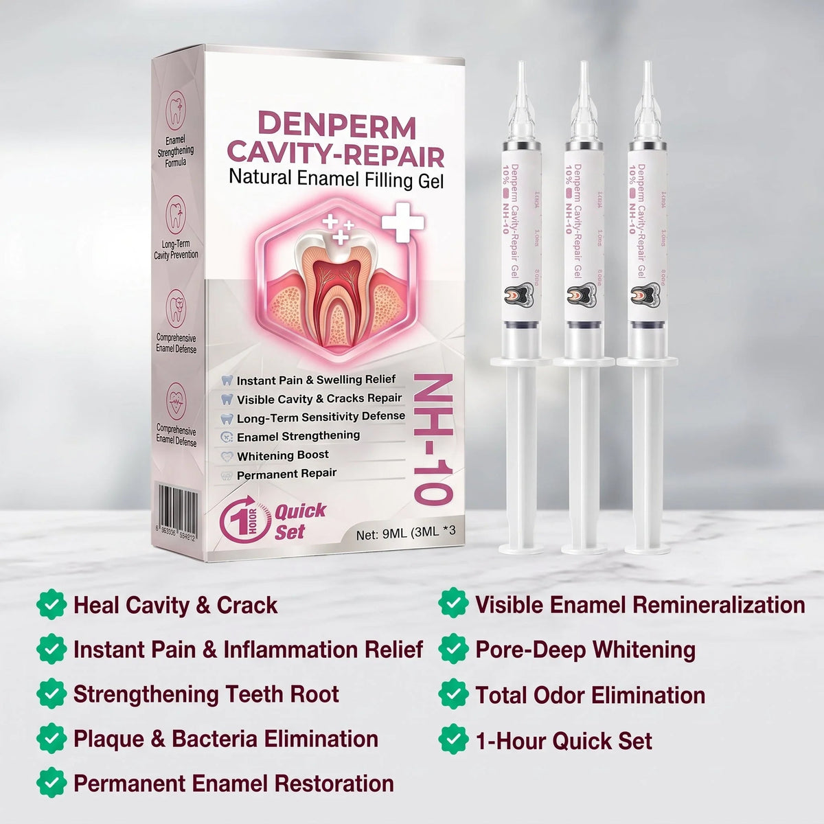 DenPerm Cavity-Repair Natural Enamel Filling Gel