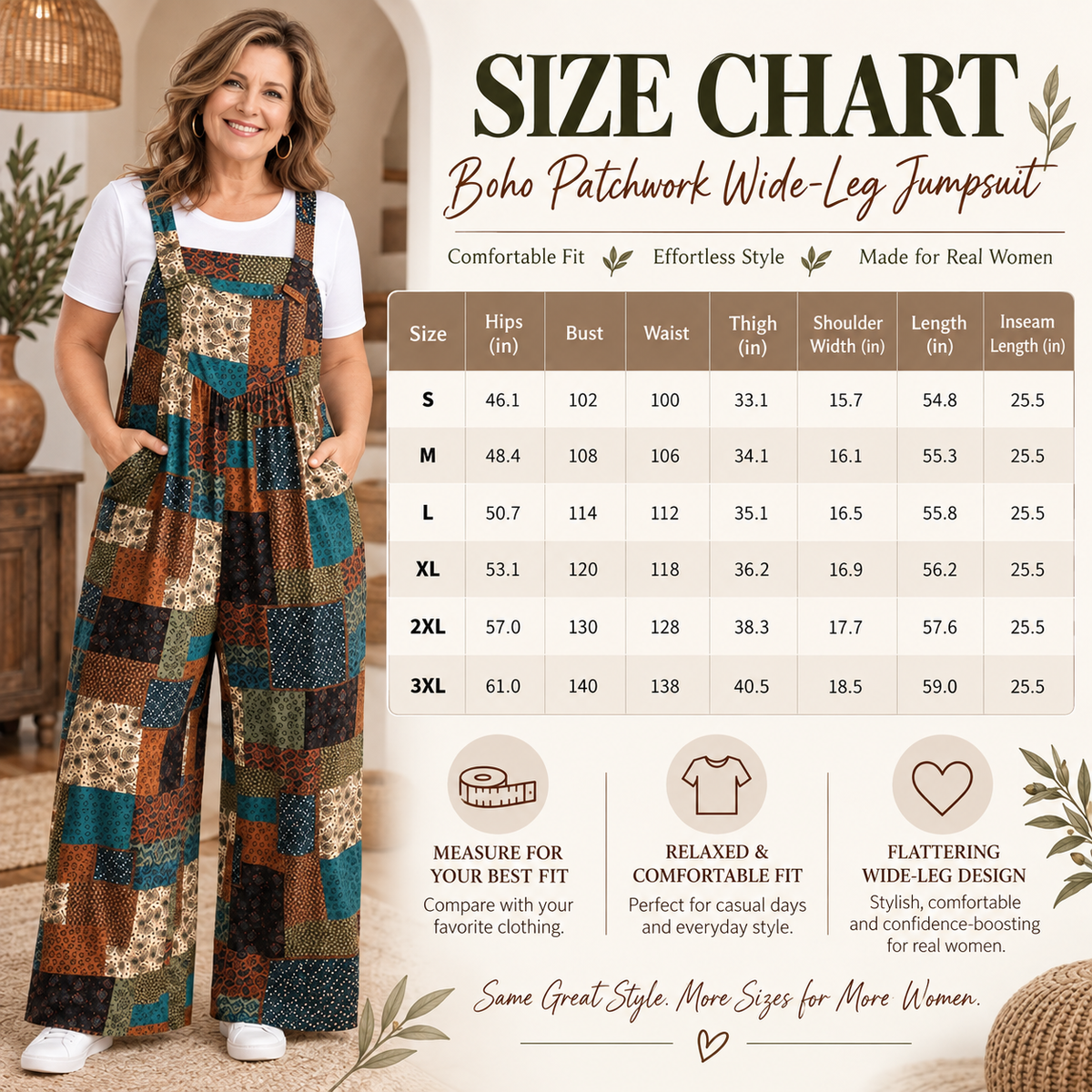 Plus Size Strapless Paisley Jumpsuit with Pockets