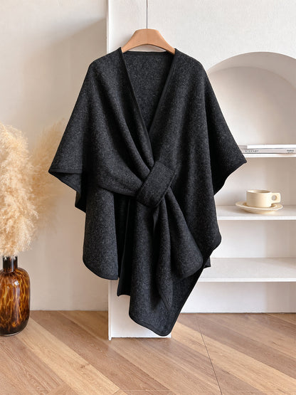Women's Elegant Wrap Shawl with Belt