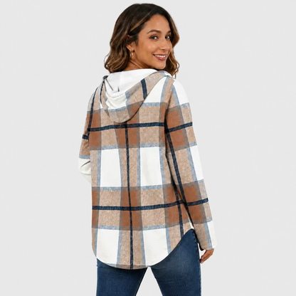 Relaxed V-Neck High-Low Tunic Hoodie