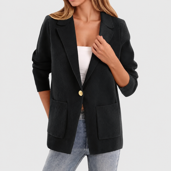 Women's Lapel Collar Knit Cardigan