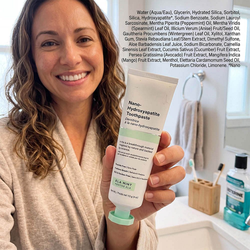 Nano-Hydroxyapatite Toothpaste, Fluoride Free Toothpaste, Appropriate for Sensitive Teeth🦷