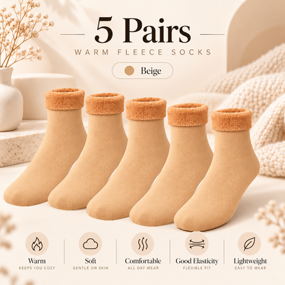Winter soft plush floor socks