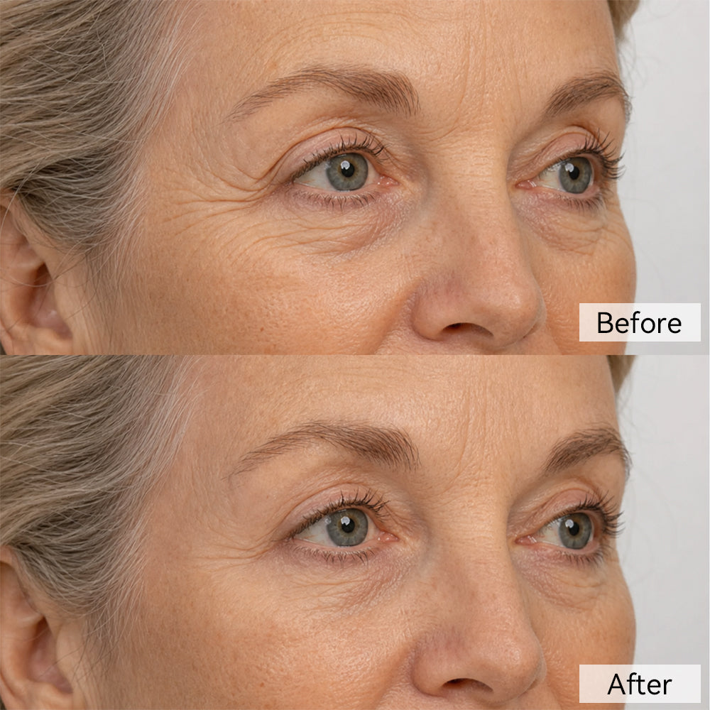 Her Concern: Fine Lines — before and after comparison