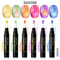 6 Colors Cat Eye One-Step Gel Pens -B