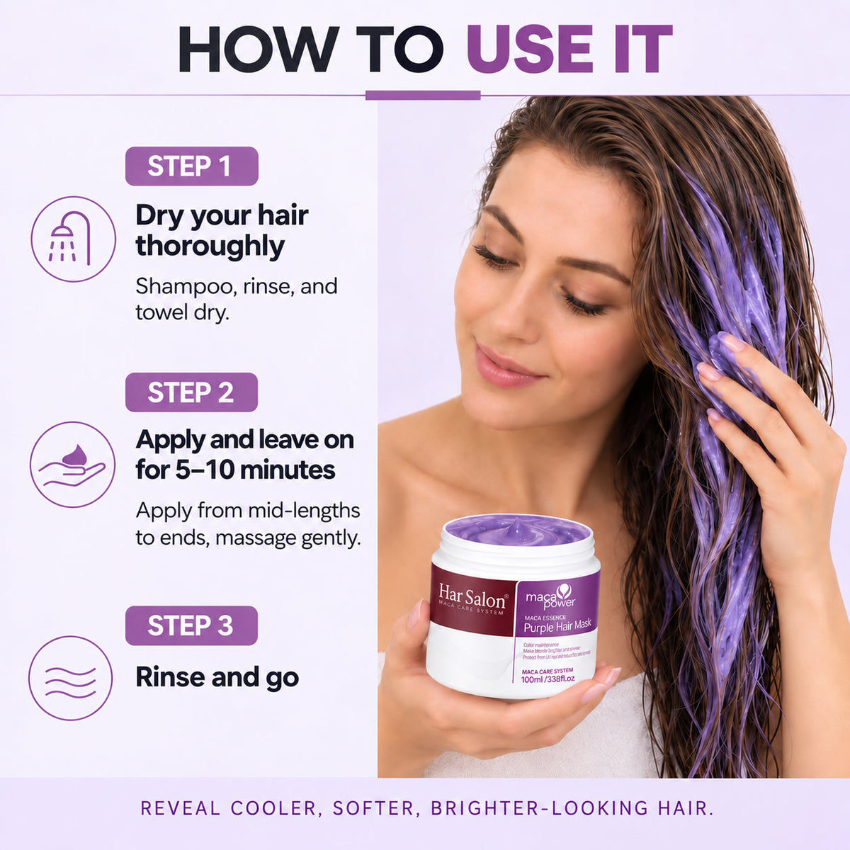 Purple Hair Mask — Neutralize Brass, Keep Your Blonde Cool