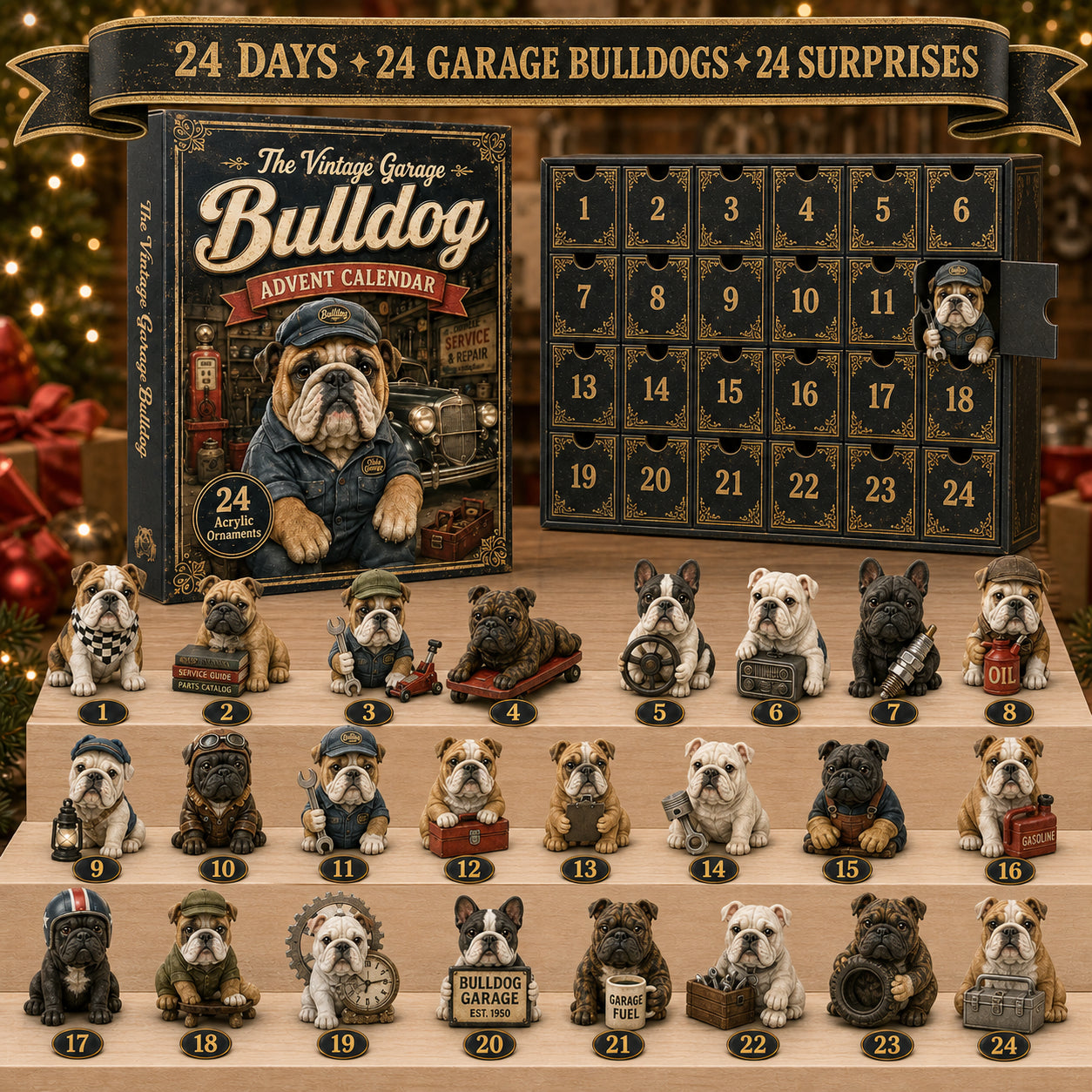 🔥🔧 Vintage Garage Bulldog Advent Calendar 2026 – 24 Days of Classic Bulldog Garage Surprises