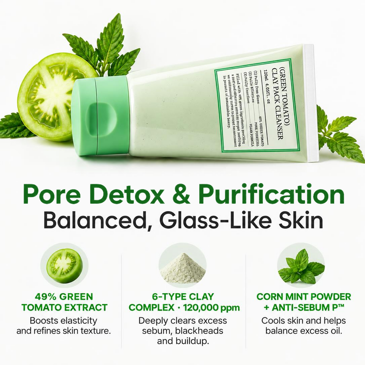 (Green Tomato) Clay Mask Cleanser