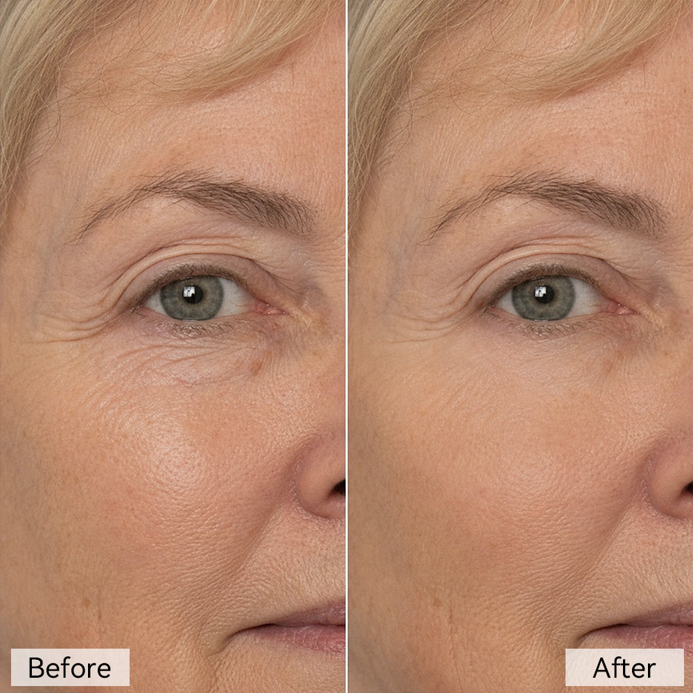 Her Concern: Fine Lines & Wrinkles — before and after comparison