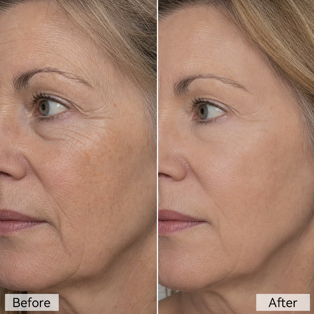 Her Concern: Fine Lines & Wrinkles — before and after comparison