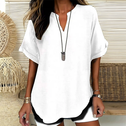 Loose Solid Color Women's Casual Blouse