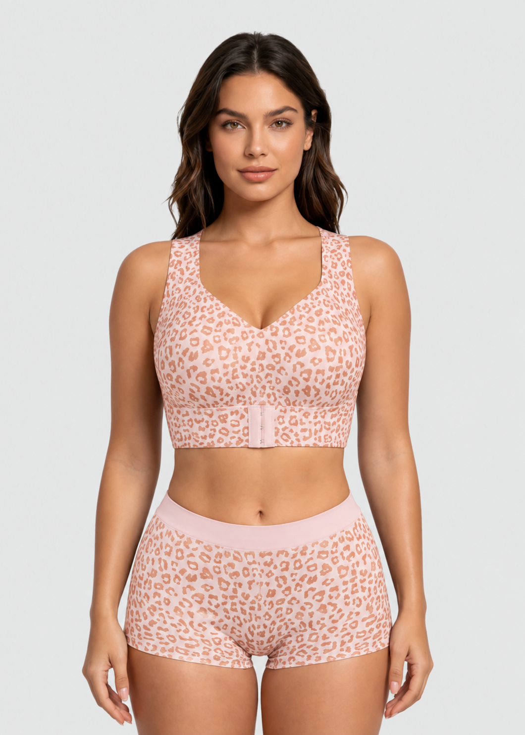 Cross Back Front Closure Wireless Posture Support Bra