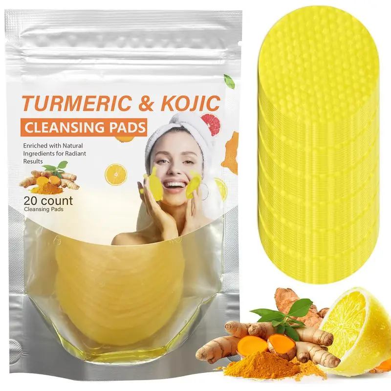 Turmeric & Kojic Acid Cleansing Pads,20pcs🟡