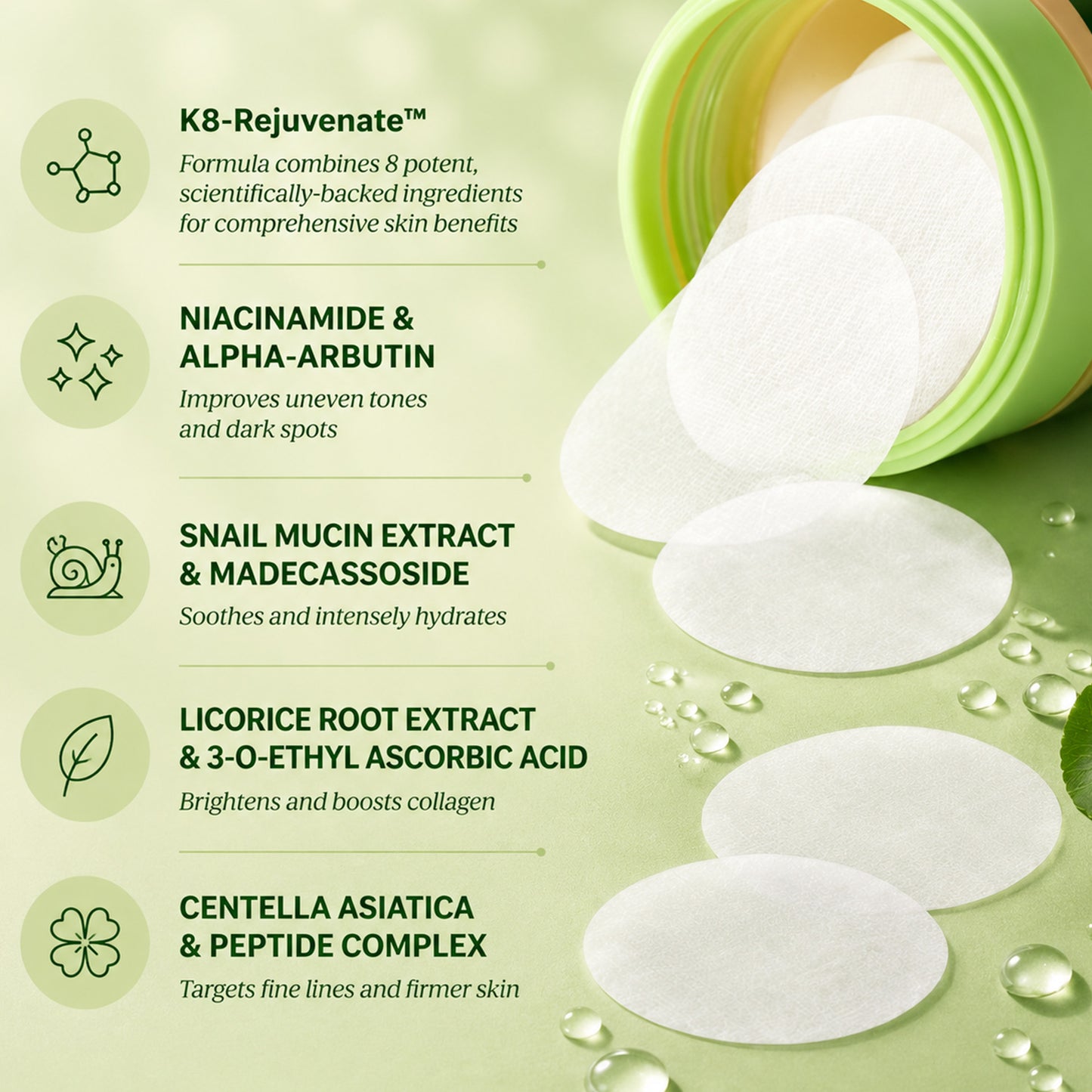Korean Anti-Aging Toner Pads