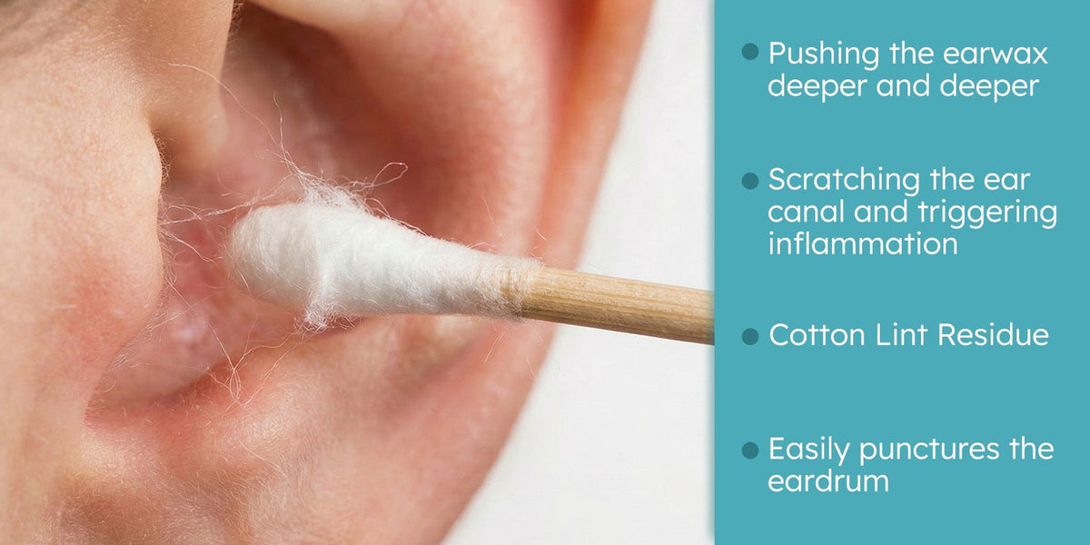 Cotton swab ear cleaning