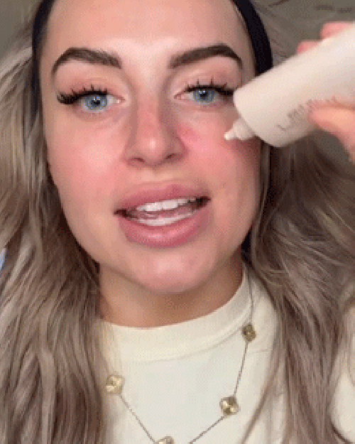 Demonstration of how to apply CC serum in three simple steps