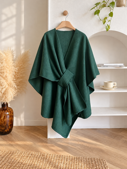 Women's Elegant Wrap Shawl with Belt