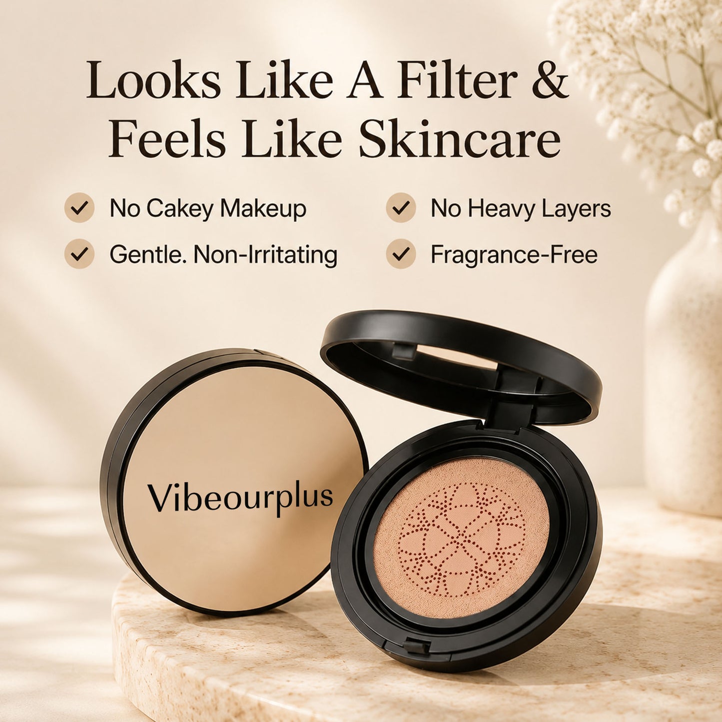Vibeourplus Glow Foundation Cushion