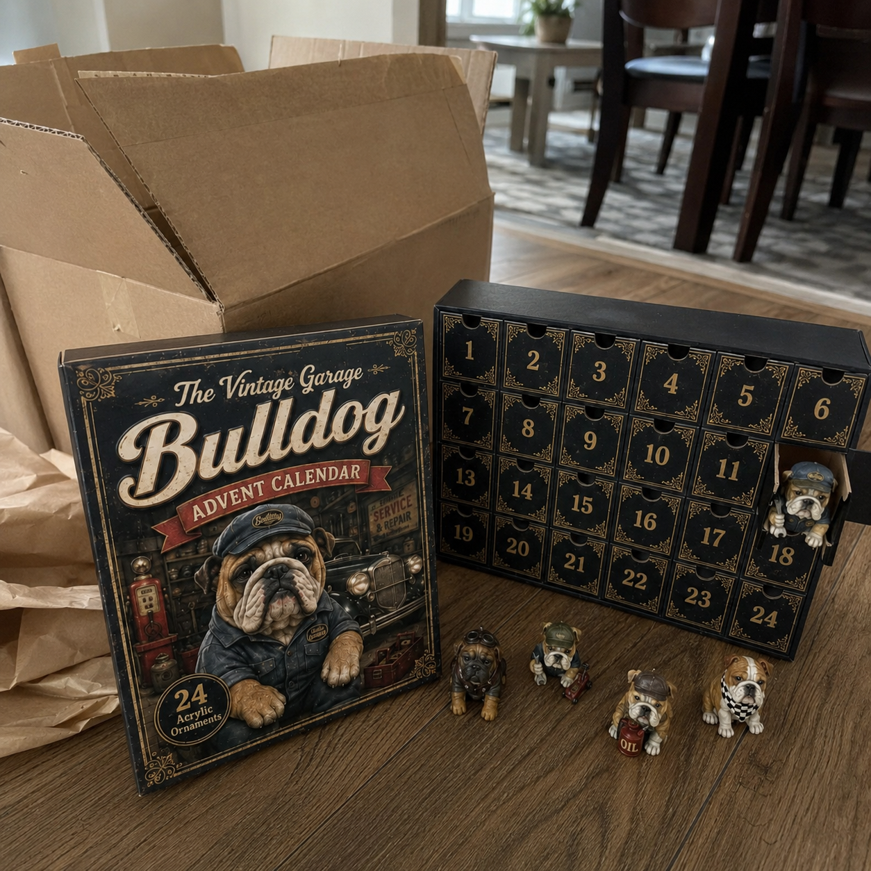 🔥🔧 Vintage Garage Bulldog Advent Calendar 2026 – 24 Days of Classic Bulldog Garage Surprises