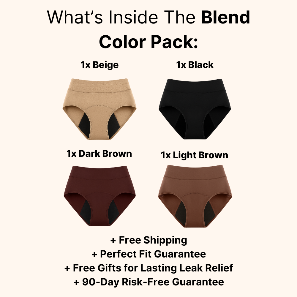 Vibeourplus 100% Leak-Proof Underwear That Won't Let You Down for Women 60+ (4-Pack)