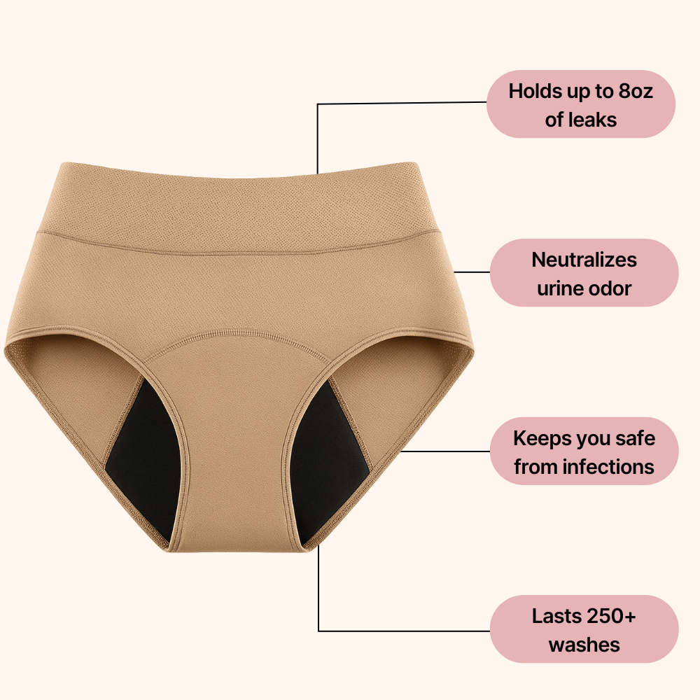 Vibeourplus 100% Leak-Proof Underwear That Won't Let You Down for Women 60+ (4-Pack)