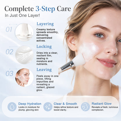 PDRN-Exosome Skinplaning Glaze Mask  with Silicone Brush