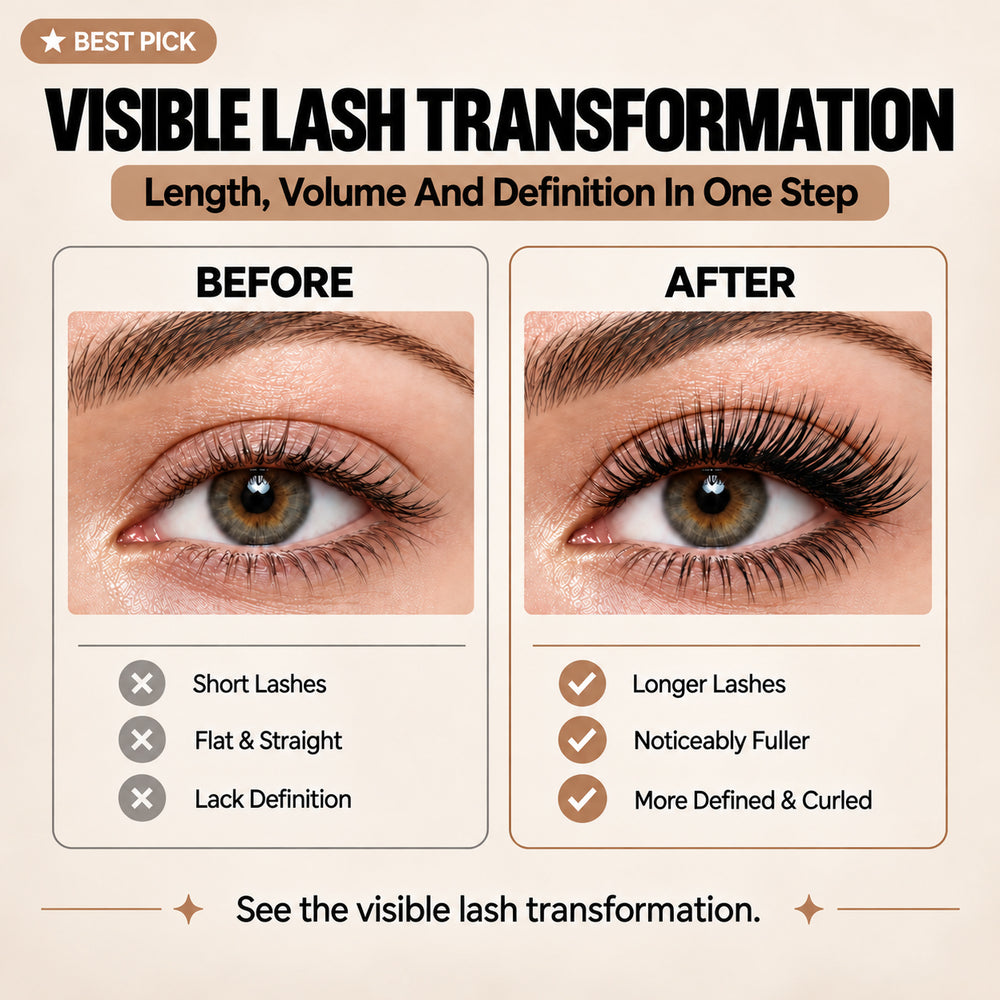Instant visible eyelash lift and soft curl