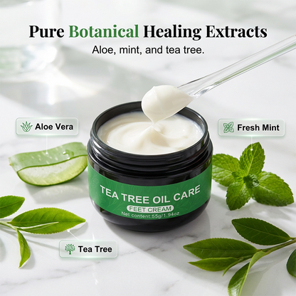 👣 Natural Tea Tree Oil Foot Care ✨ Refreshing, Nourishing & Gentle Daily Care for Soft, Smooth Feet 💚