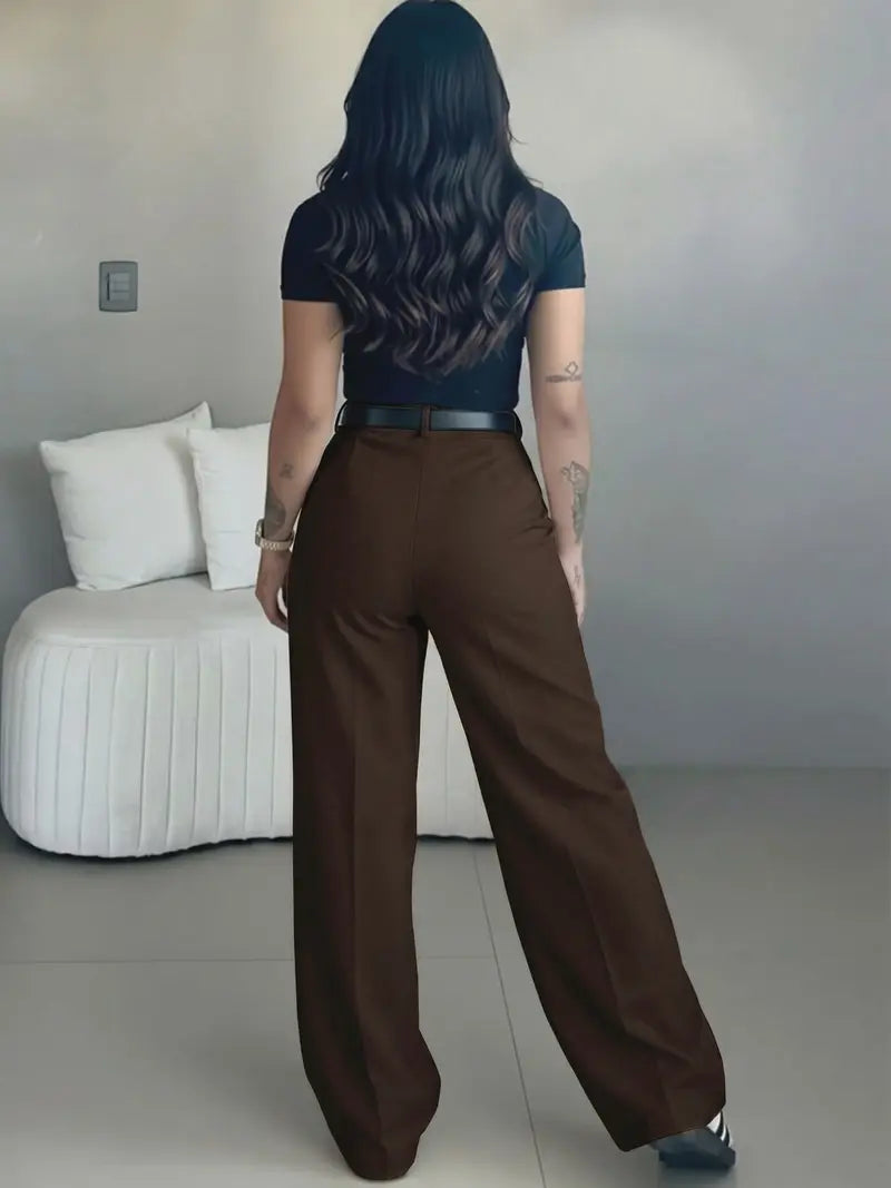 Women's High-Waisted Loose Casual Business Pants