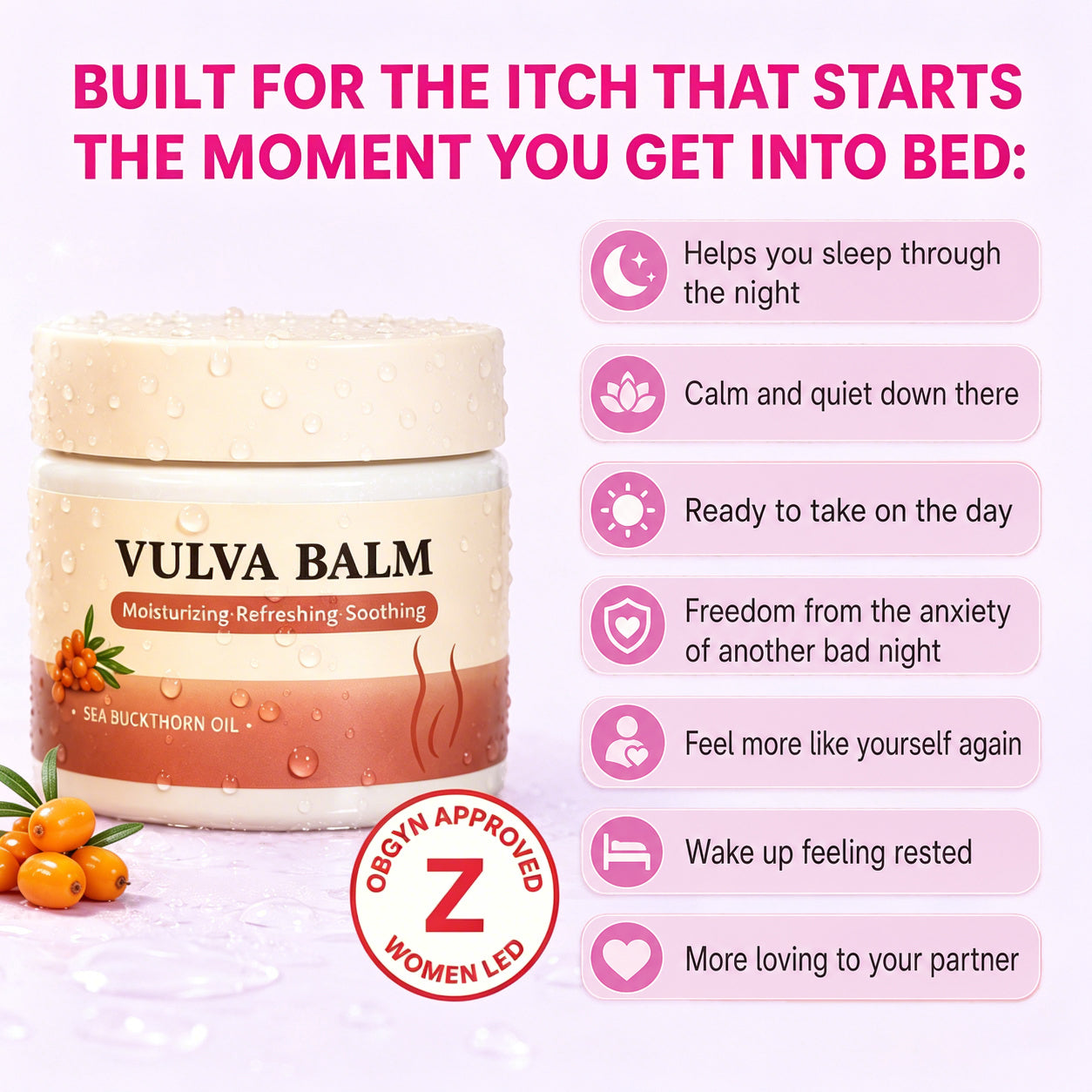 vibeourplus Relief Balm — Night-Time Care for Itching, Burning & Dryness