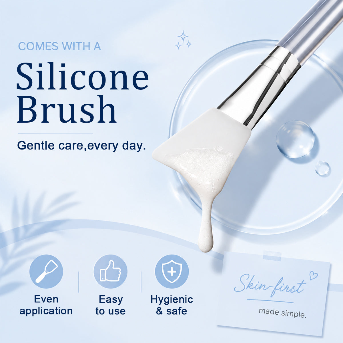 PDRN-Exosome Skinplaning Glaze Mask  with Silicone Brush