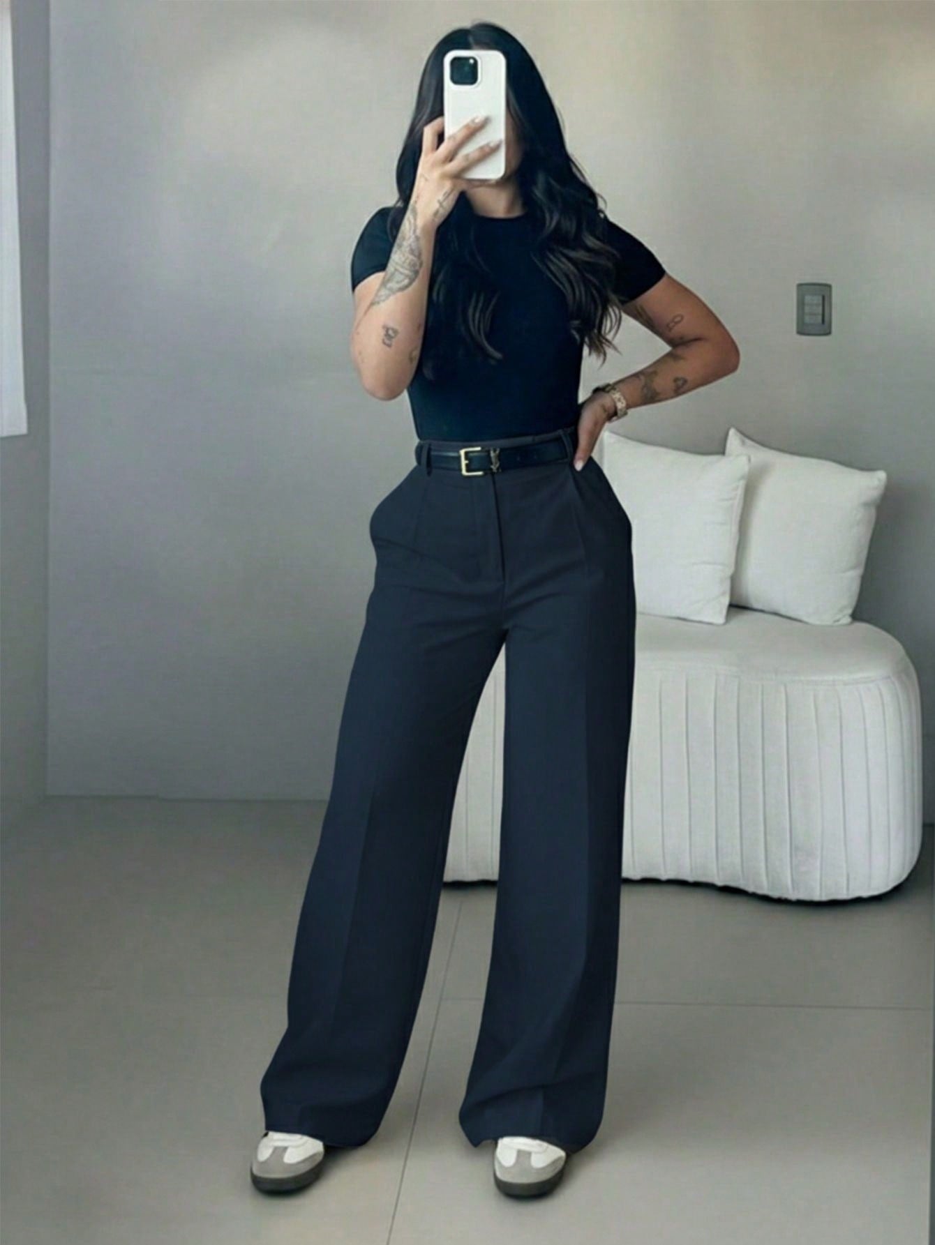 Women's High-Waisted Loose Casual Business Pants