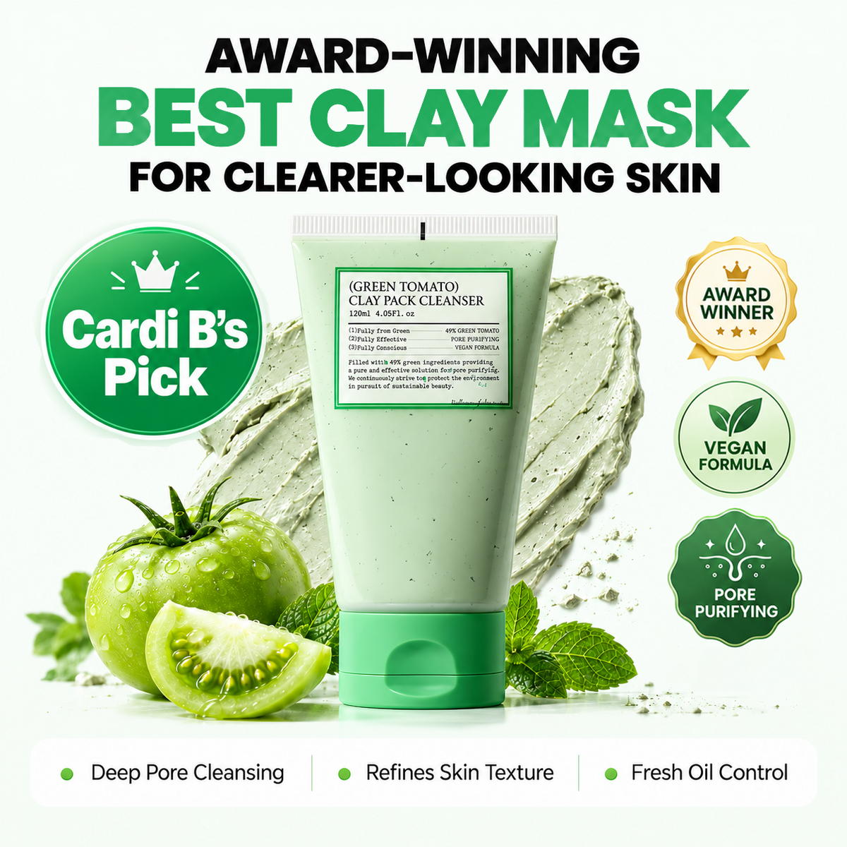 (Green Tomato) Clay Mask Cleanser